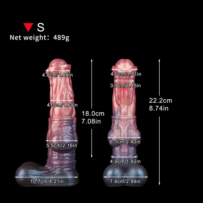 S/M/L Fantasy Realistic Double-layer Liquid Silicone Dildo with Suction Sex Toys