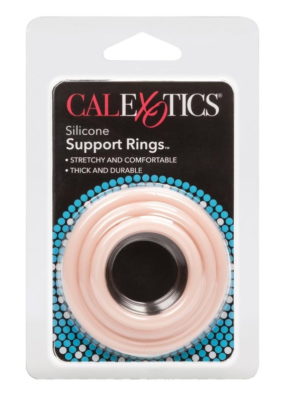 CAL EXOTICS Silicone Support Rings Three (3) Pack Cock Rings Erection Ring IVORY