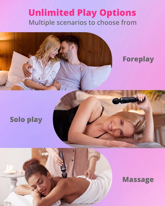 LOVENSE Domi 2 Wand Massager Vibrator+Gemini Vibrating Nipple Clamps Adjustable gallery