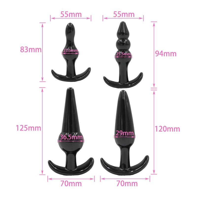 Anal Trainer Beginner Kit Set Butt Plug Dildo Beads Prostate Massager Sex Toys gallery