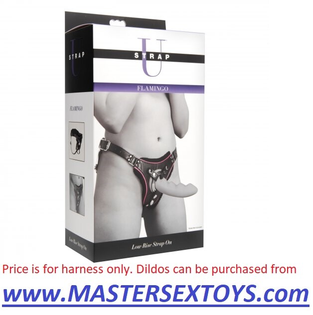 Flamingo Low Rise Strap On Harness For Dildos Pegging U Black Pink Pegger Faux L gallery