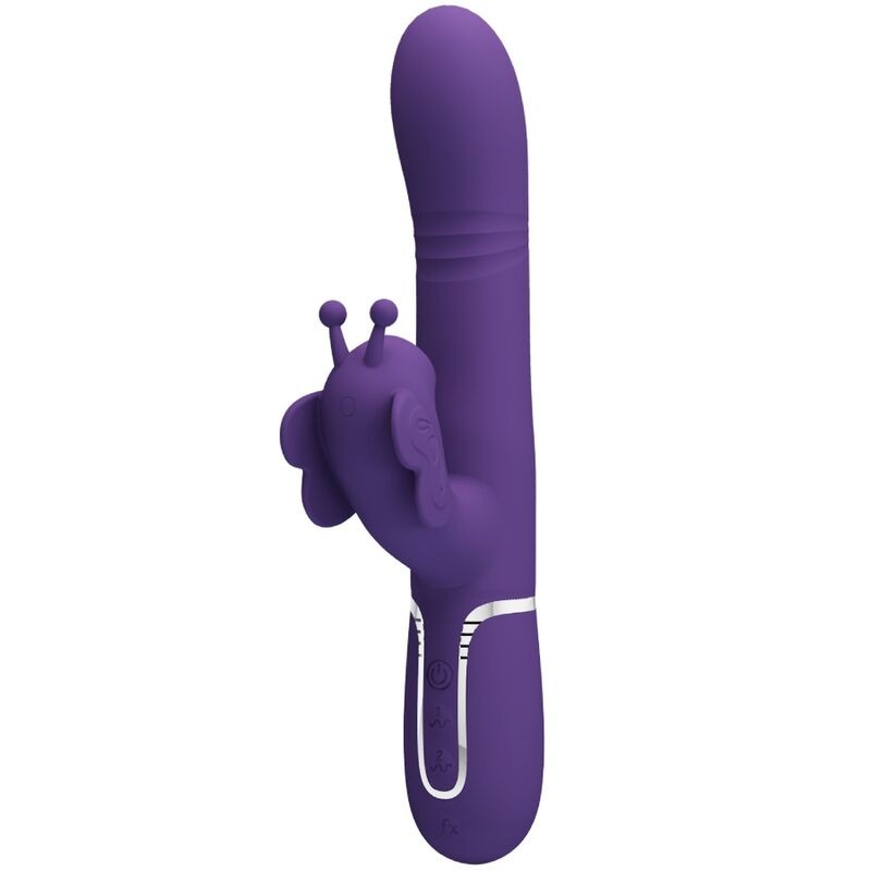 Pretty Love – Vibratore Rabbit Multifunzione in Silicone 4 in 1 Viola