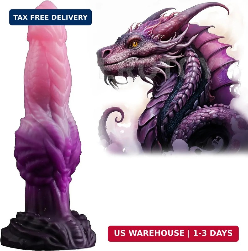 7.2&Prime; Fantasy Monster Dildo with Knot U & G-spot Dragon Dildo with Suction Cup, L
