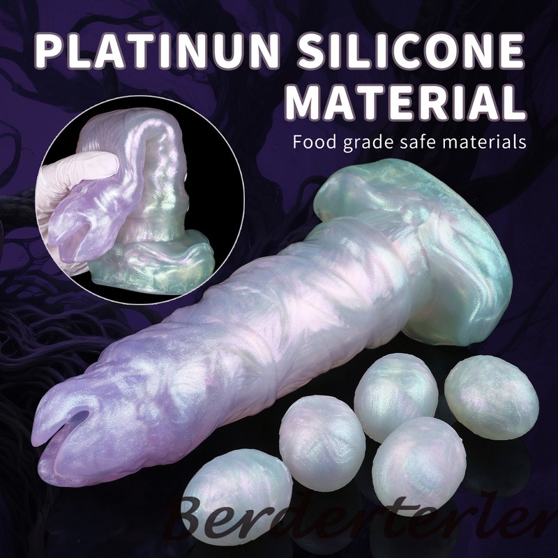 Alien Anal Plug Silicone Ovipositor Vaginal Masturbator Egg Laying Hollow Dildo gallery