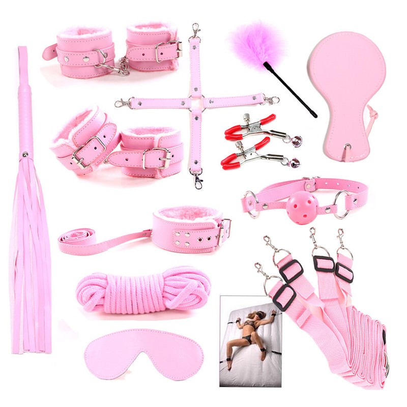 Cozy Feel Slave Bondage Set SM kit Bed Restricted Toys BDSM 12 Pieces gallery
