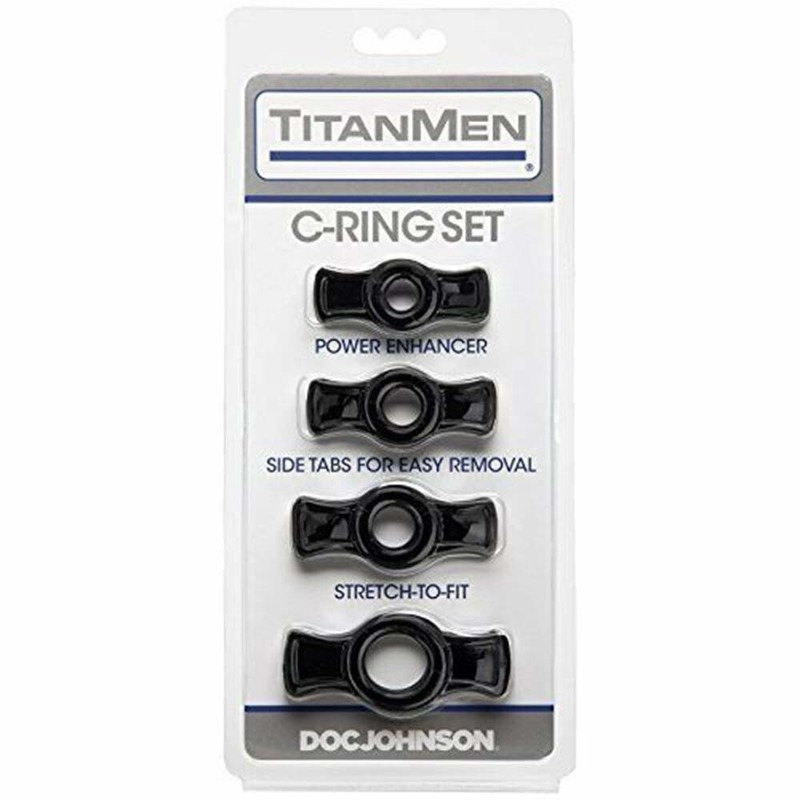 Stretchable Cock Ring Set for Men Size Enlarger Penis Enhancer Kit Delay Sex Toy gallery