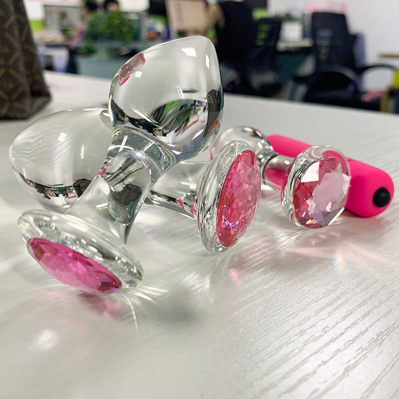 Big Crystal Glass Butt Plug Anal Dilatador Glass Dildo Large Women Men Sex Toy gallery