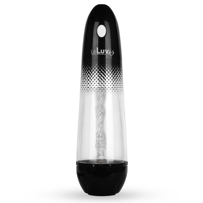 LeLuv Deep Throat Magic Sleeve Sucking Masturbator Cylinder 1/4&Prime; Barbed Fitting