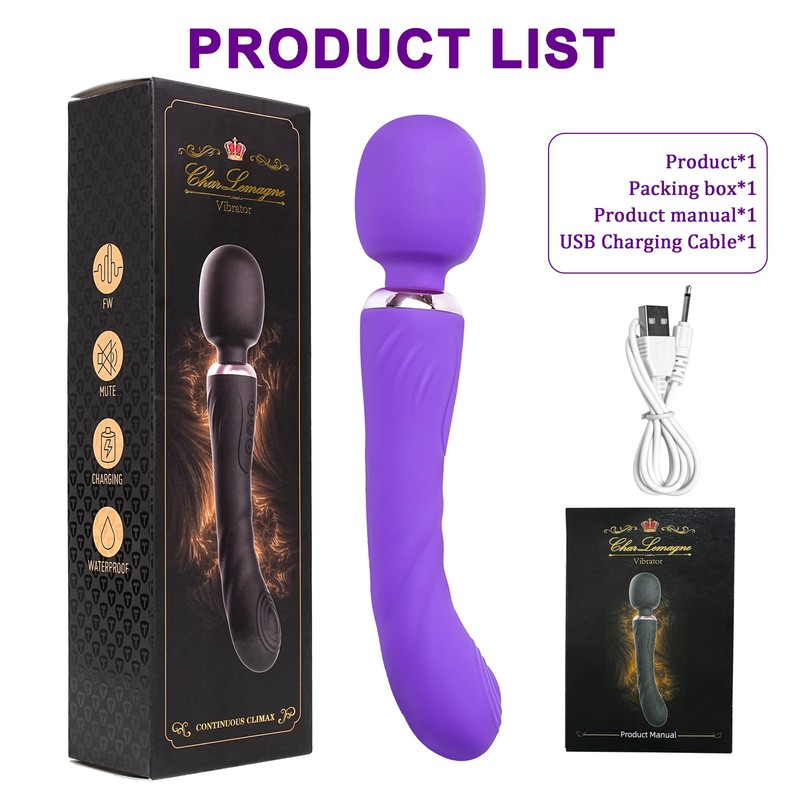 Double Head Clit G-spot Vibrator Dildo Wand Massager 10 Speed Sex Toys for Women gallery