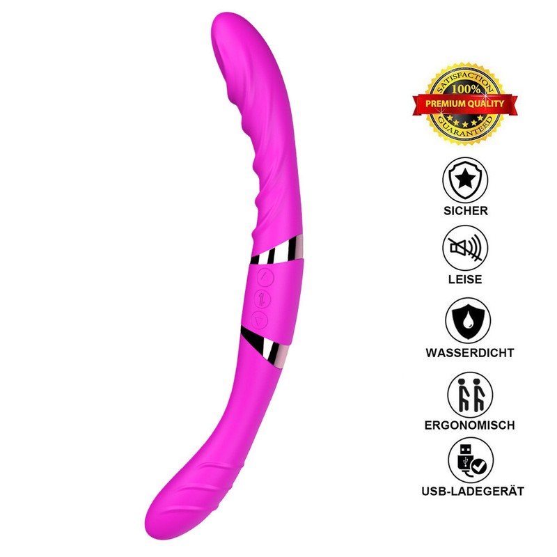 12 Modes Double Head Massager Wand Vibrater Stick Powerful Massage for Two Women