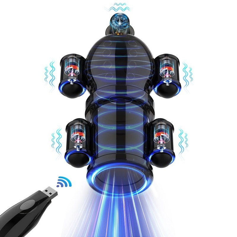 Vibrating Cock Penis Head Teaser Vibrator Masturbator Stroker Glans Trainer