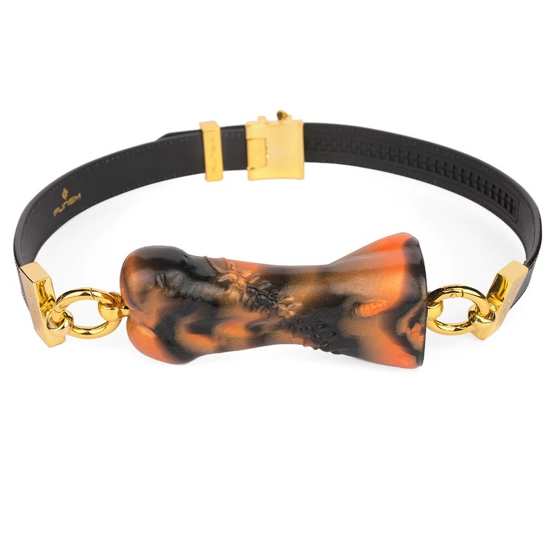 Bondage Gag Genuine Leather Belt Safe Soft Silicone Adult Game Gag Toy For Man