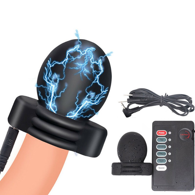Electro Penis Head Stimulation Male Masturbator Glans Vibrator For Men Sex Toy gallery
