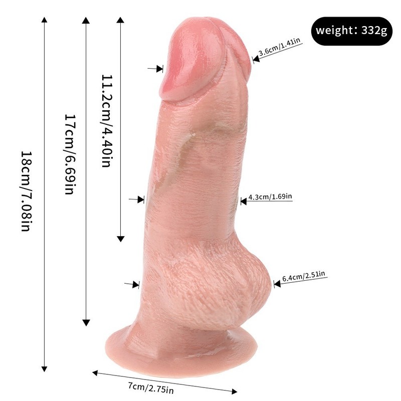 Realistic Straight Dildo/Fake Penis for Channel Pleasure&Self Intimate Massage