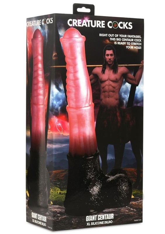 Creature Cocks Giant Centaur Silicone Dildo – XLarge – Pink/Black