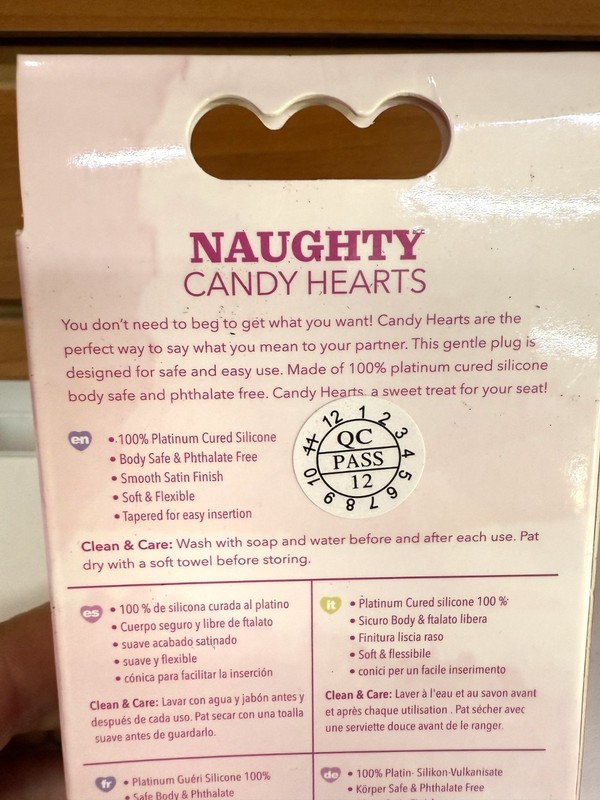 Naughty Candy Heart Spank Me Silicone Anal Butt Plug Beginner Anal Sex Toy gallery