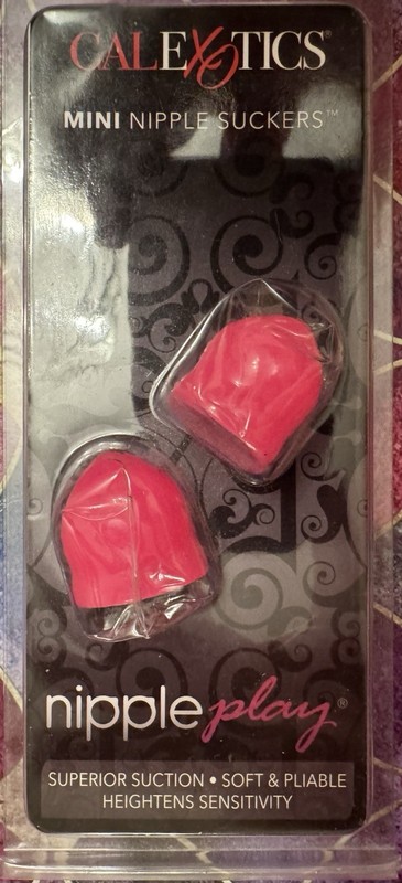 Calexotics Nipple Suckers Mini Pair, Advanced Nipple Play, Pink Jewelry, Vacuum