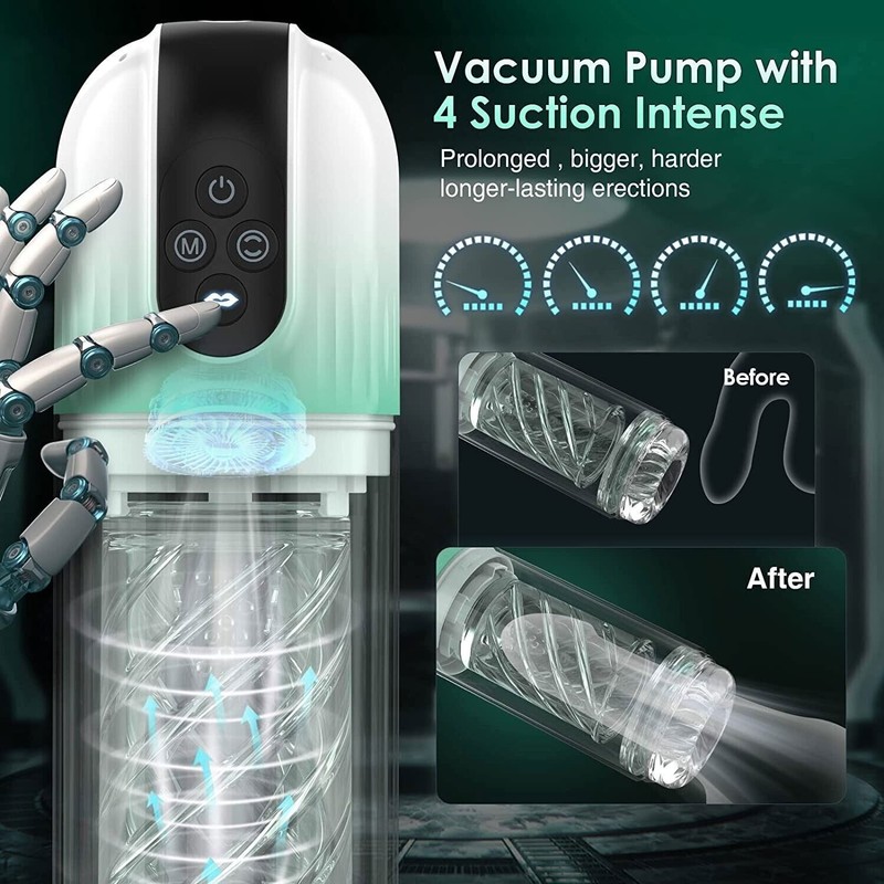 Automatic Rotating Male Masturbator Cup Handsfree Stroker Pocket Pussy Sex Toys gallery