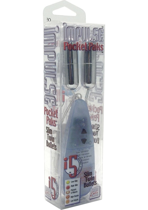 Pocket Exotics Impulse Slim Twin Bullets Vibrator Multi Function Pulsating Toy gallery