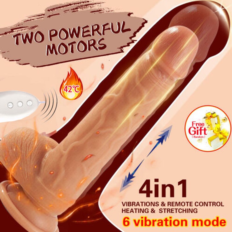 Automatic 3IN1 Thrusting Dildo Sex Machine for Women Hands-Free Sex-Toy Heating