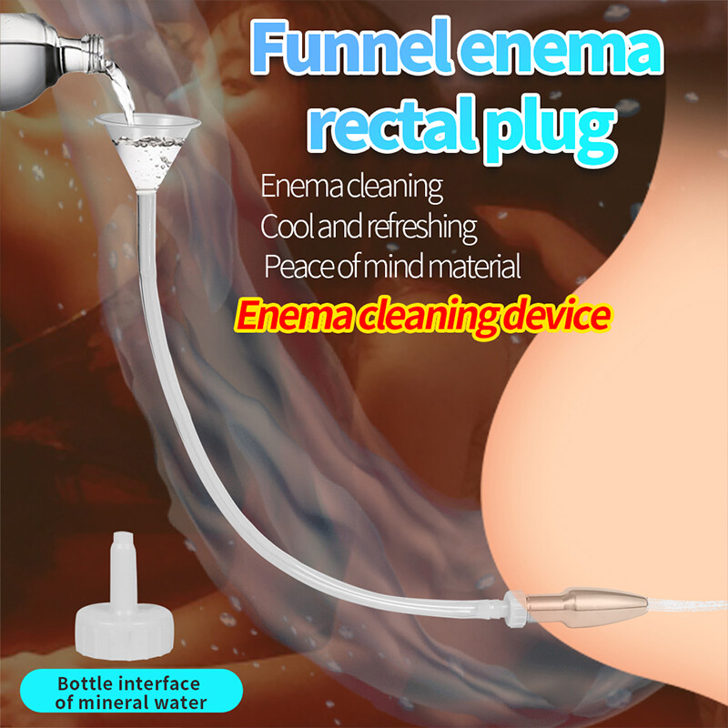 Shower Cleansing Vaginal Anal Enema Colon Douche System Connect Bottle&Funnel gallery