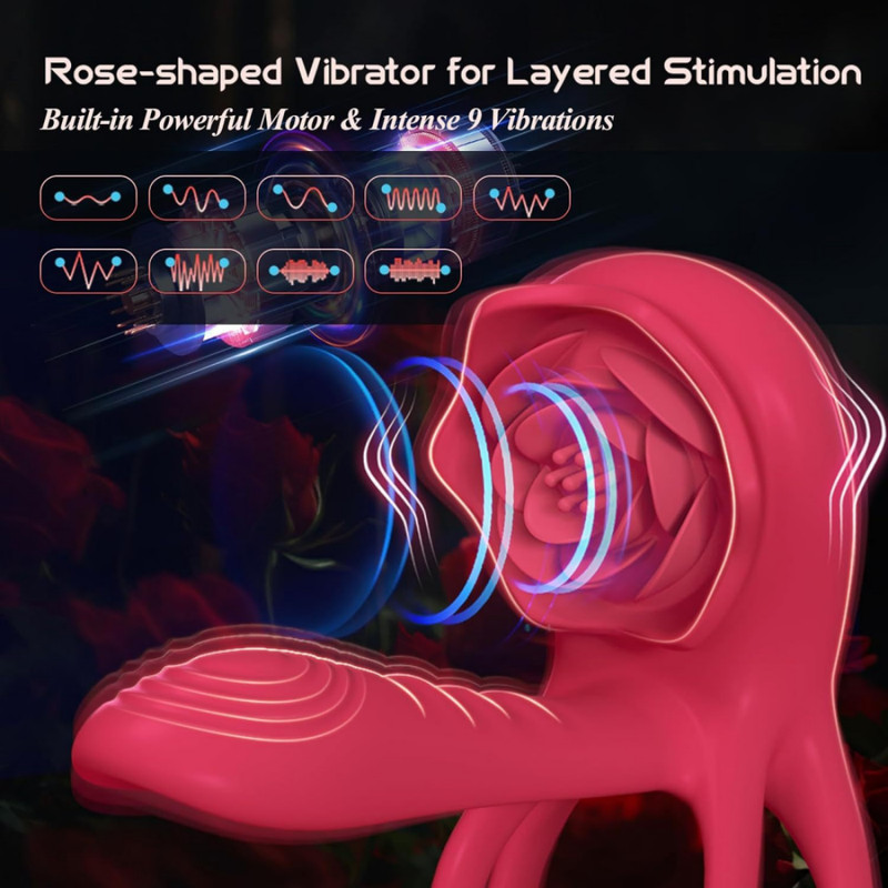 Penis Cock Ring Vibrator G-spot Dildo Massager Sex Toys For Women Men Couples US gallery
