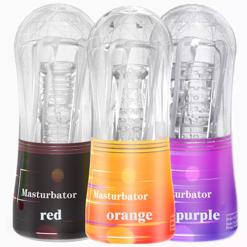 Clear Silicone Realistic Vagina Male Masturbator Pocket Pussy Stroker Sex Toy gallery