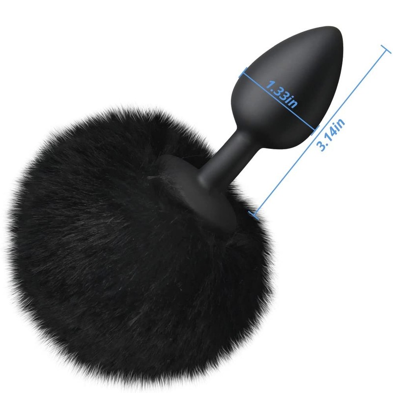 Silicone Anal Butt Plug with Anus Rabbit's Tail Cosplay Sexy Adult Toy Anal P... gallery