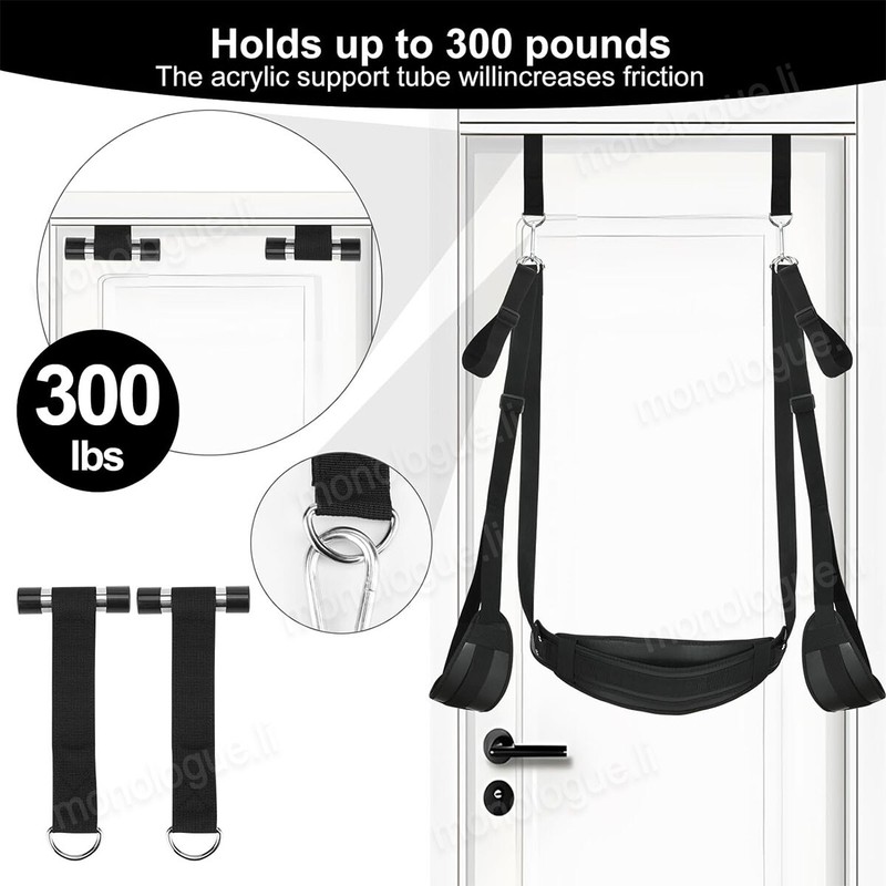BDSM Door Sex Toys Swing Bondage Slave Leather Soft Plush Sex Slings with Straps gallery
