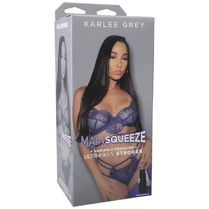 Doc Johnson Main Squeeze Karlee Grey Variable Pressure Stroker – Vanilla