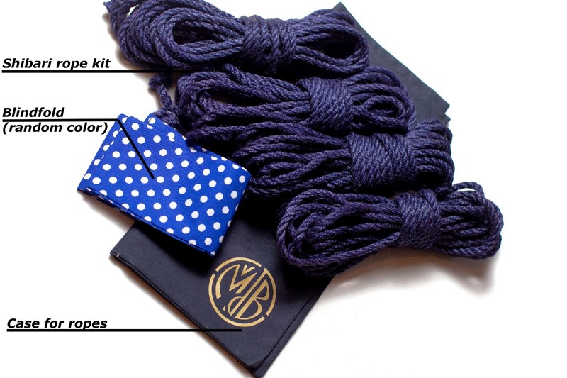 Deep Blue Shibari Jute Rope - 4*26 ft BDSM. Adult Pleasure. Fetish gallery