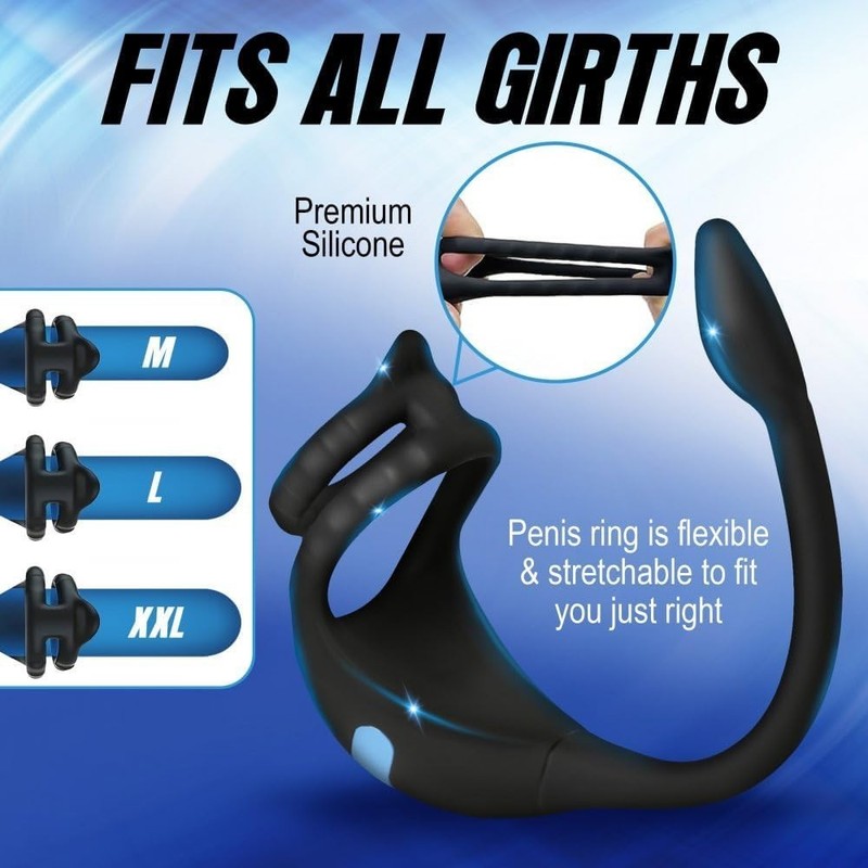 Bullet Vibrator Cock Ring Anal Butt Plug Male Prostate Massager Taint Stimulator gallery