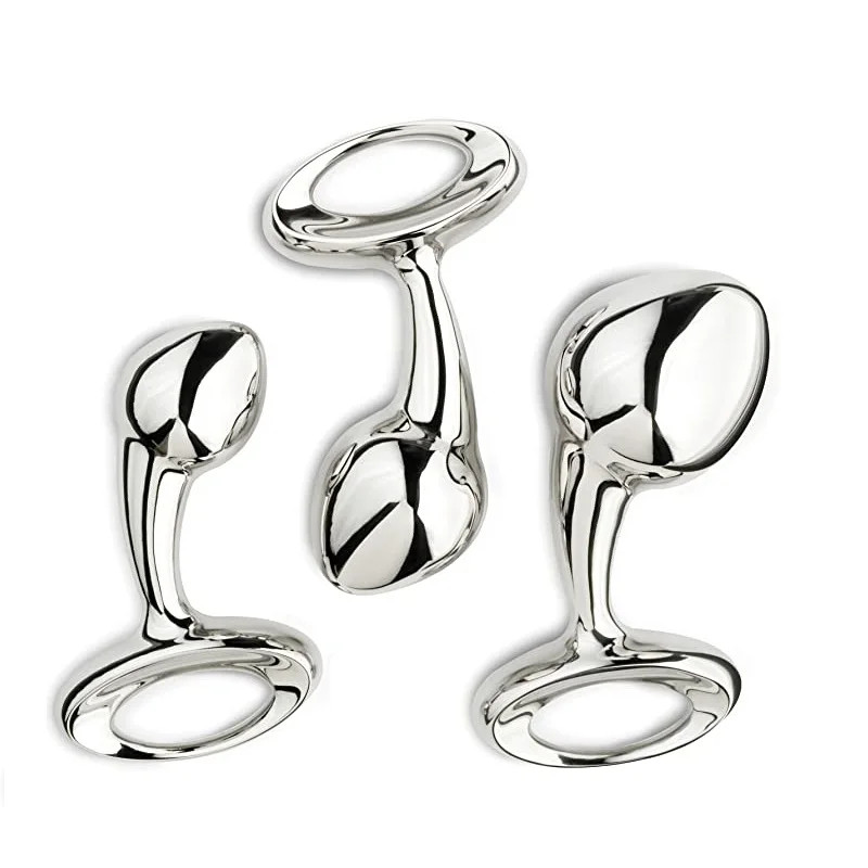 Heavy Stainless Steel Anal Beads Butt Plug Anal Beads Pull Ring Insert Vaginal gallery