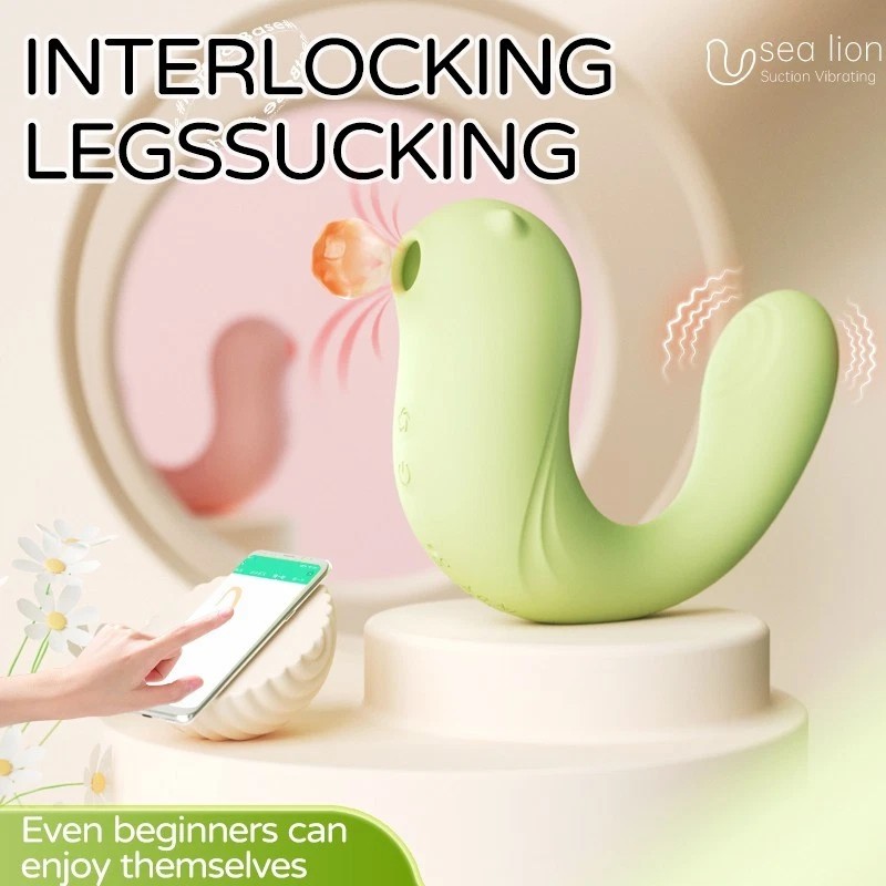 App Control G-spot Clitoral Suction Vibrator Dual Motors Auto Heating Dildo gallery