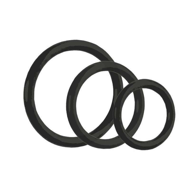 CAL EXOTICS Tri Rings Set Of 3 Prolong Endurance Cock Rings Erection Rings BLACK gallery