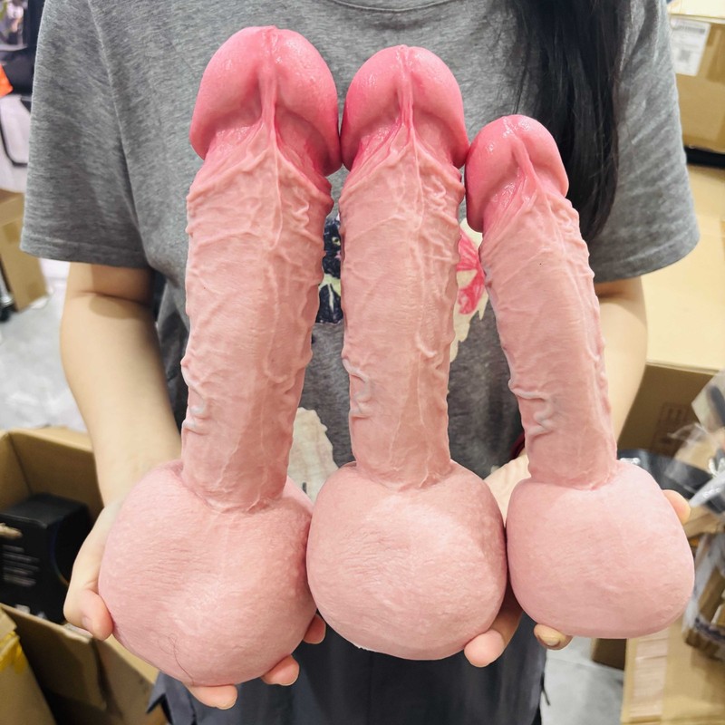XXL Big Dildo Realistic Slicone Thick Dong Penis Suction Cup Anal Vagina Sex Toy gallery