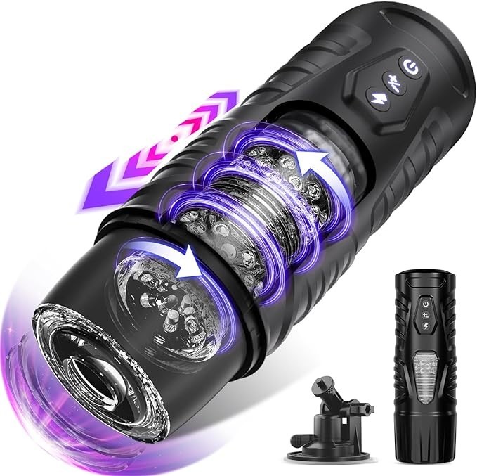 Male Masturbaters Automatic HandsFree Thrusting Cup Rotating Stroker Men Sex Toy