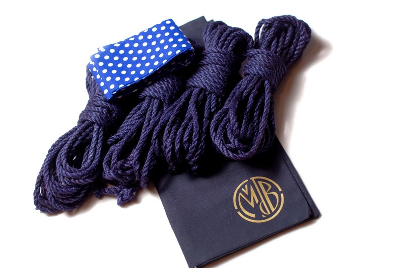 Deep Blue Shibari Jute Rope – 4*26 ft BDSM. Adult Pleasure. Fetish