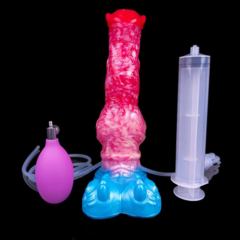 Silicone Inflatable Fantasy Dildo with Suction Cup for Hands-Free Play Sex Toys