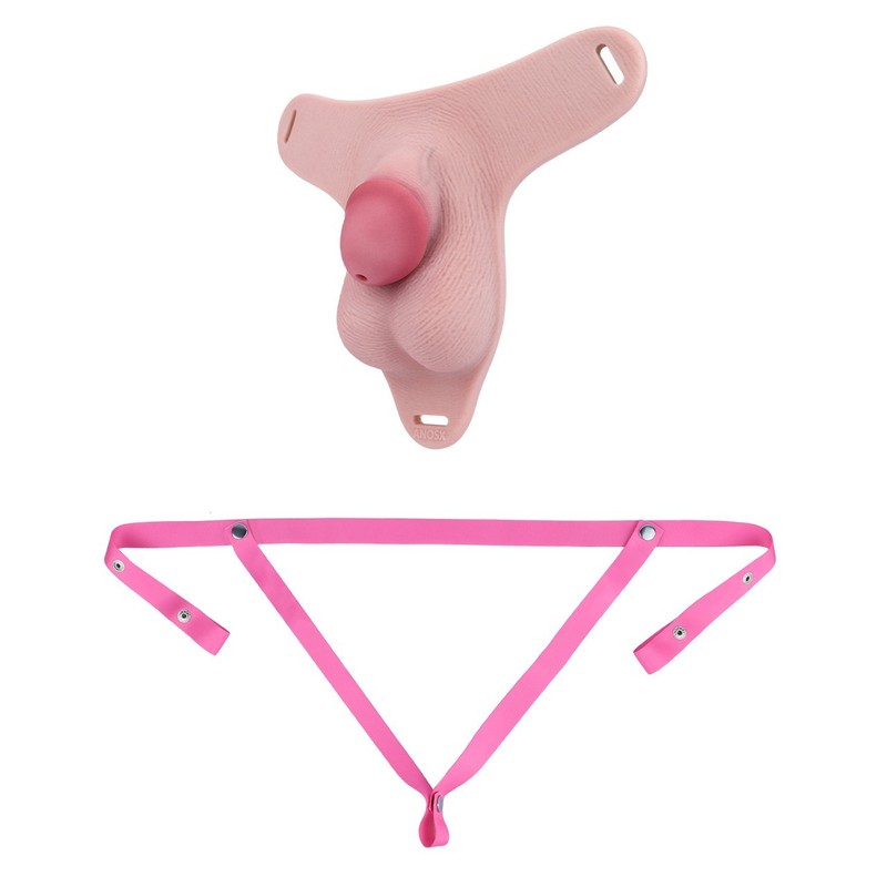 Male Sissy Toy Chastity Cage Silicone Penis Sleeve Cage With Leather Belt Device gallery