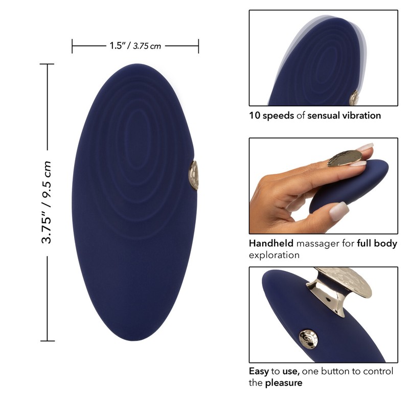 Chic Violet Silicone Rechargeable Massager multi-speed Vibrating Sex Toy Blue gallery