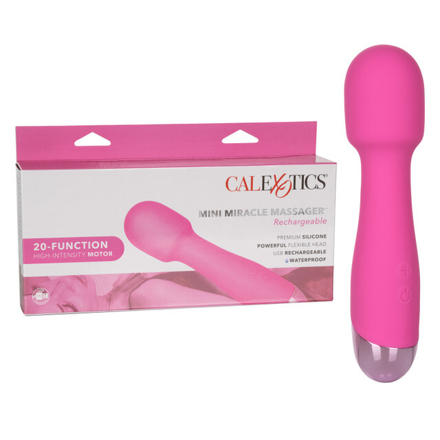 Mini Miracle Silicone Rechargeable Wand Massager Multi Function Vibrations Pink gallery