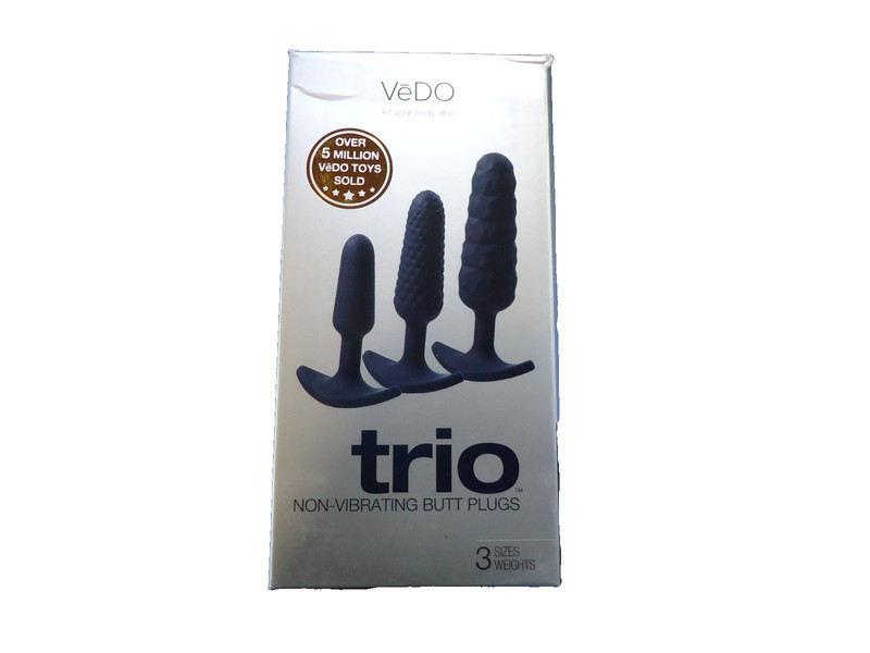 Trio Non-Vibrating Butt Plug Set – Black
