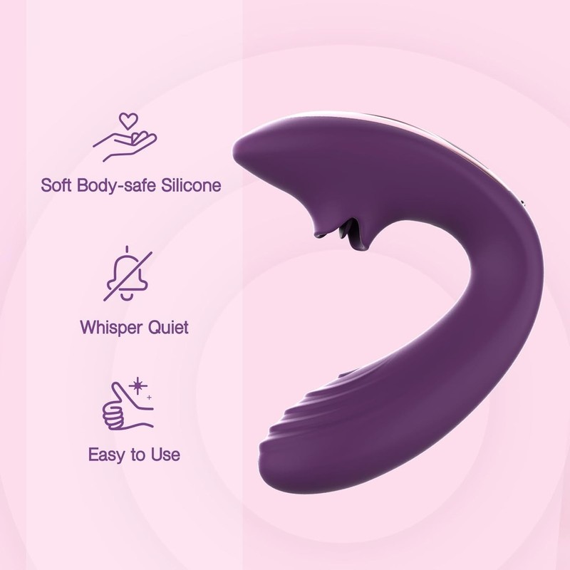 Silicone Dual Stimulation Vibrator, 7 Licking Modes, 10 Vibration Patterns gallery