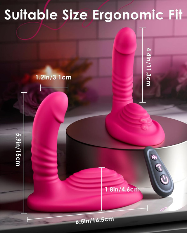 Riding Grinding Thrusting Dildo Vibrator - Remote Control Sex Grinders with 9 Th gallery
