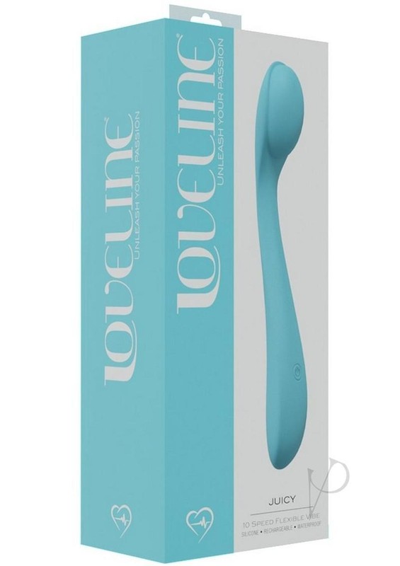 LoveLine Juicy Silicone Rechargeable 10 Speed Flexible Vibrator – Blue