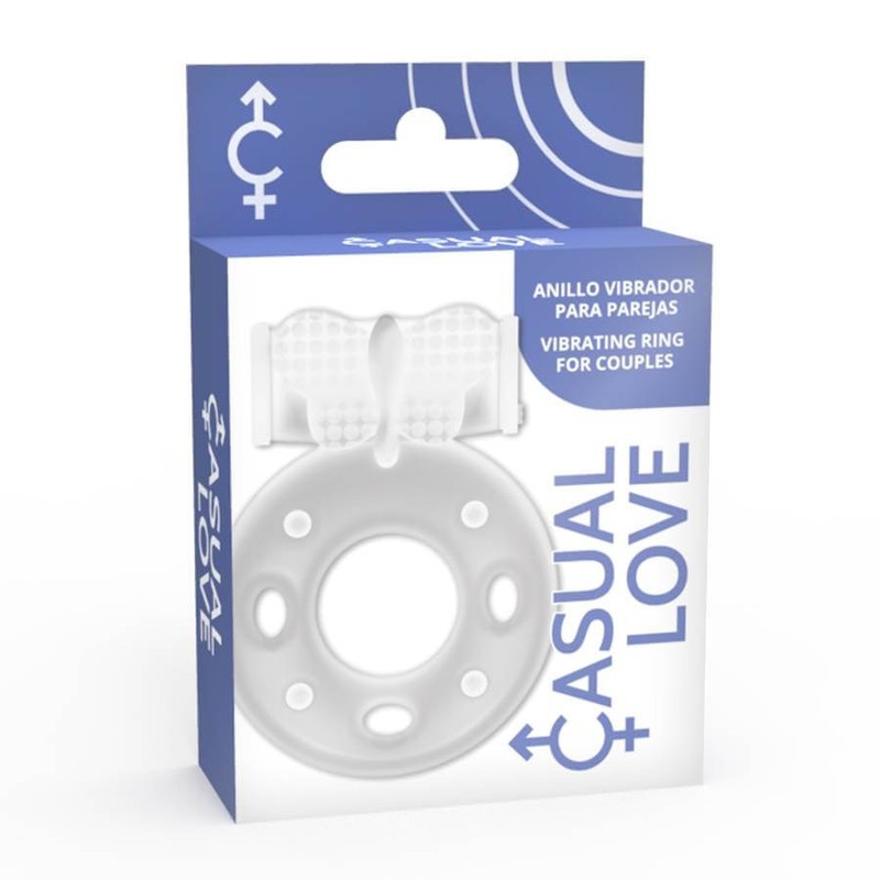 Casual Love Vibrating Ring - Vibrating Phallic Ring - Clear gallery