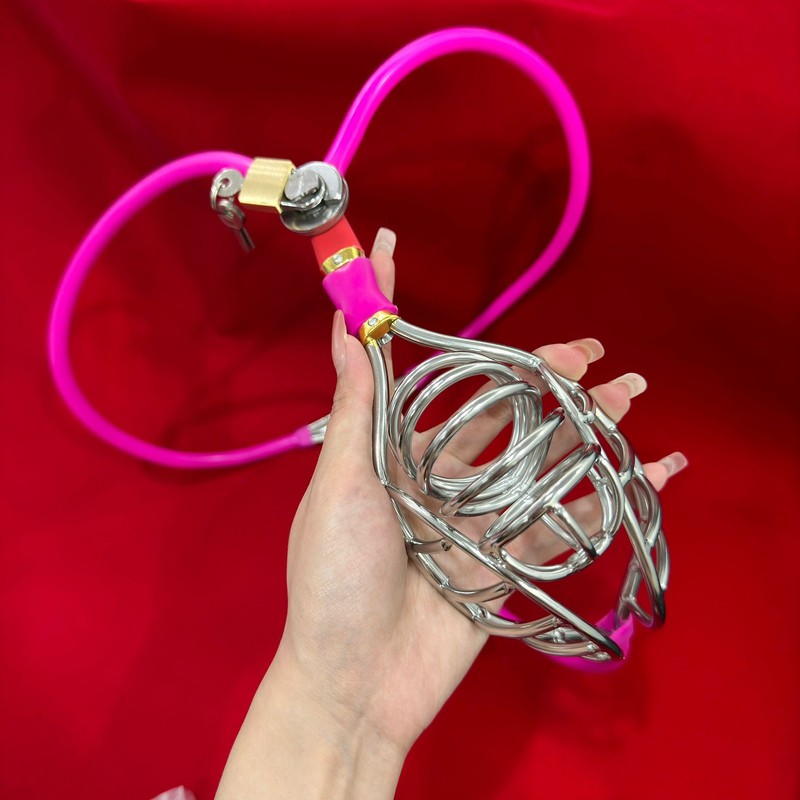 Lockable Chastity Belt Device with Stainless Steel Hollowed Penis Cage Wearable gallery
