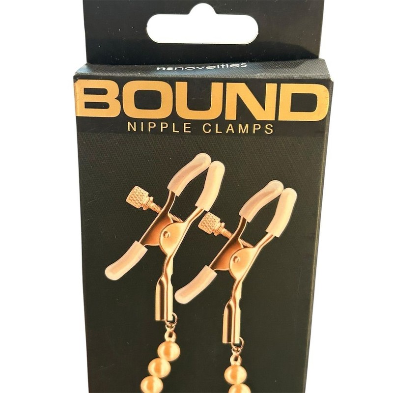 Bound Nipple Clamps Rose Gold Adjustable Sensual Play Accessory Adult Toy NEW gallery