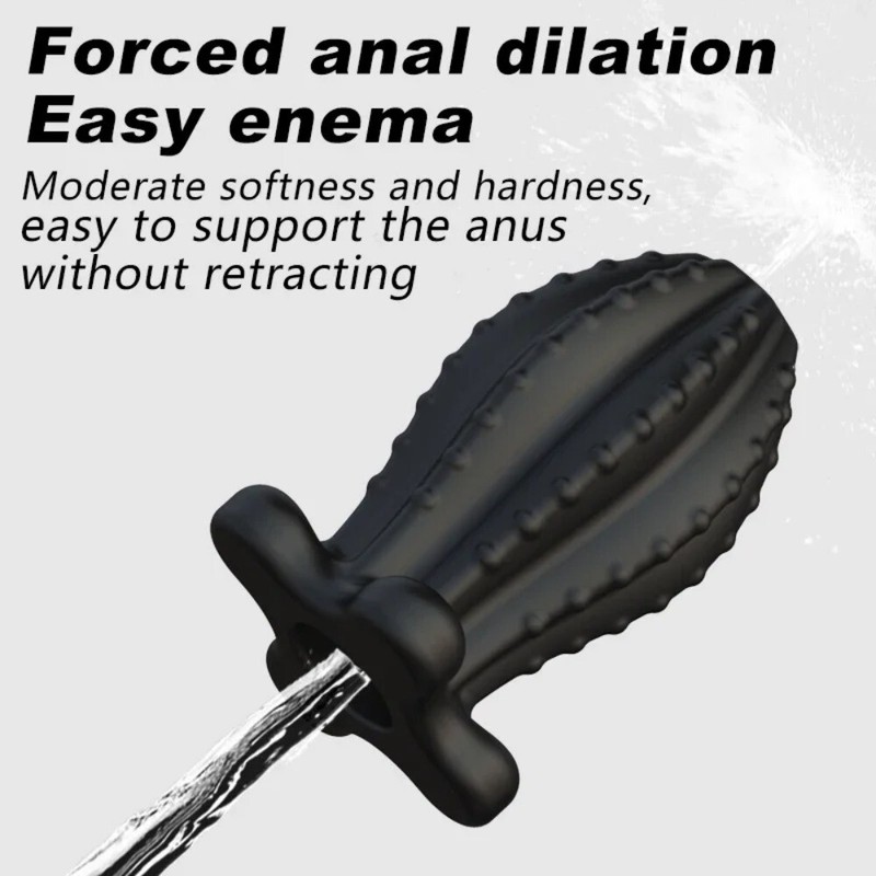 Hollow Butt Plug Dildo Dilator Anal Speculum Anal Vagina Shower Enema Cleaning gallery